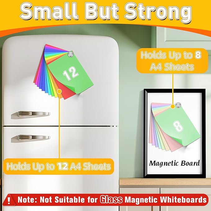 VNDUEEY 24Pcs Fridge Magnet Refrigerator Magnets Adults, Strong Metal Magnets for Whiteboard, Magnet Fridge, Decorative Magnets for Kitchen, Office, School, Locker, Map, Cruise
