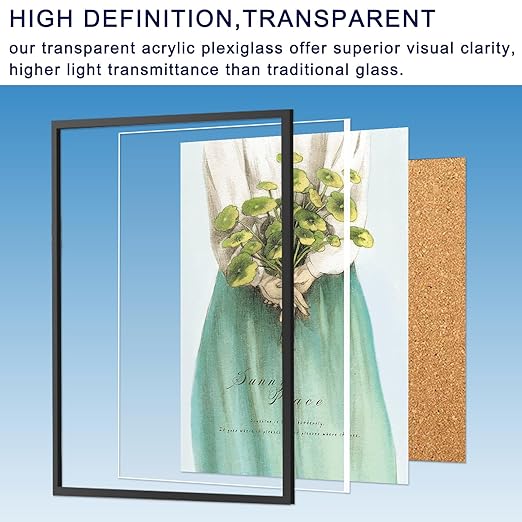 4 Pack 5x7 Inch Acrylic Sheet 1/8" Thick, Cast Acrylic Sheet, Clear Plexiglass Sheets, for Craft Projects, Display Cases, Signs, Photo Frame