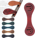 Personalized Magnetic Leather Bookmark, 26 Letters Custom Leather Bookmarks, Handmade, Leather Magnetic Bookmark for Book Lovers Readers Women Kid(Red，J）