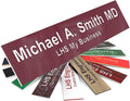 Engraved Custom Door Plate Burgundy Plastic Office Door Sign with White Letters - Made in USA 2x8 B26