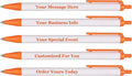 RevMark Personalized Ballpoint Pen, Custom Printed Name, Business or Event Information, Timeless Advertising, USA Made Pens, Promotional Marketing, Smooth Black Ink, Bulk Pack (Orange,1000 Ct)