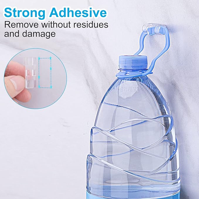 Cable Clips Clear (60PCS, M), Upgraded Adhesive Wire Holders for Wall, Strong Cord Organizer Under Desk, Car, PC, Christmas Light Clips Outdoor