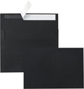 Silunkia Black Greeting Cards with Envelopes 4.25 x 5.5 Heavyweight Single Panel Cardstock and Printable A2 Envelopes Self Seal 20 Packs for DIY Wedding Invitations, Christmas, Birthday Party