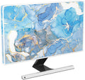 Baocicco Baby Blue Gold Marble Waterproof Screen TV Cover 58, 59, 60 Inch Modern Television Accessories TV LCD Fashion Weatherproof Screen TV Decorations for Tablet LED LCD OLED TVs