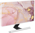 Baocicco Pink Gold Marble Waterproof Screen TV Cover 45, 46, 47, 48 Inch Decorative Modern Television Cover for Home TV Screen Texture Dust Proof Monitor Covers for Television Screen LED LCD OLED TVs
