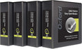 Oxford 3 Ring Binders, Binders for School and Office, 3 Inch ONE-Touch Easy Open D Rings, 3-Sided View Binder Covers, Xtralife Hinge, Non-Stick, PVC-Free, Black, 650-Sheet Capacity, 4 Pack (79914)
