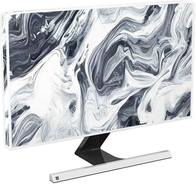 Baocicco Abstract Gray Marble Waterproof 65 Inch Television Cover Anti-Static Dustproof Protective Television Covers for TV Screen Abstract Modern TV Dust Cover for Home LED LCD OLED TVs