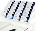 Vevitts Acrylic Business Card Holder for Desk Multiple Business Card Holders 28 Slot 7 Tier Large Business Card Organizer Business Card Display Rack Clear Plastic Business Card Stand for Home Office