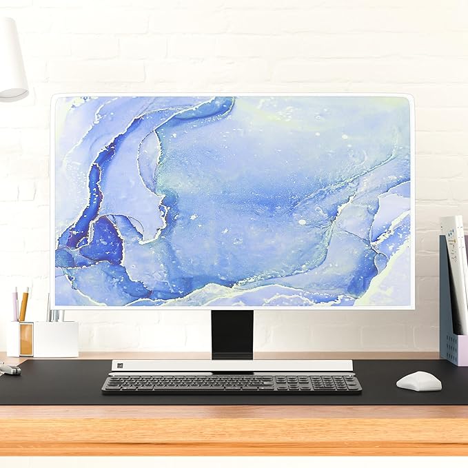 Baocicco Modern Violet Marble Waterproof TV Cover Anti-Static Dustproof Protective Cover for LCD/LED/HD 40, 41, 42, 43 Inch Decorative Monitor Accessories Covers for Television LED LCD OLED TVs Screen