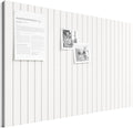 Bumusty Large Cork Board Alternative-36 x24 Felt Bulletin Board Tiles, with 30 Pushpins, 40 Adhesive Tabs, 6-Pack Slat Wall Paneling, Cork Boards for Office Push Pin Board Felt Board-Milky White