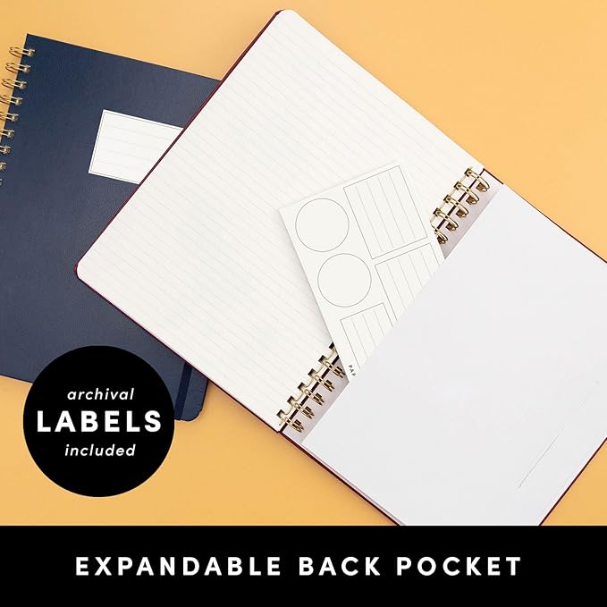 PAPERAGE Lined Spiral Journal Notebook, (Blush), 160 Pages, Large B5 Hardcover Journal for Women & Men, 10 in x 8.15 in - 100 GSM, Thick Paper, Spiral Notebook for Work, School & Journaling