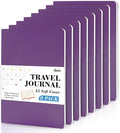 feela 8 Pack Soft Cover Journal Bulk, Notebooks College Ruled for Work, Lined Travel Journal for Women Men, Note Taking Notebook School Supplies Business Writing, 8.2” x 5.5”, A5, Dark Purple