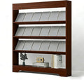LHIUGE 4-Layer Brochure Display Rack,Freestanding Wooden Magazine Rack,Standing Literature Display Rack Brochure Holder for Home, Office, Retail Display