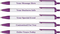 RevMark Personalized Ballpoint Pen, Custom Printed Name, Business or Event Information, Timeless Advertising, USA Made Pens, Promotional Marketing, Smooth Black Ink, Bulk Pack (Purple,1000 Ct)