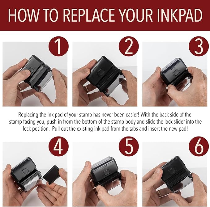 Self Inking Modern Address Stamps | Custom Return Address Stamper (Magazine Serif, Xtra Large)