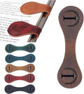 Personalized Magnetic Leather Bookmark, 26 Letters Custom Leather Bookmarks, Handmade, Leather Magnetic Bookmark for Book Lovers Readers Women Kid(Brown，I）