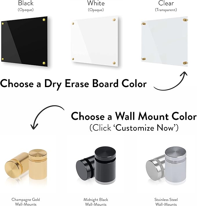 Ships Next Day, Made in USA - Acrylic Dry Erase Board | Non-Magnetic Dry Erase Board | Hanging Frameless White Board | Acrylic for Office, School and Home Walls | for Kids & Adults (White - 30x48)