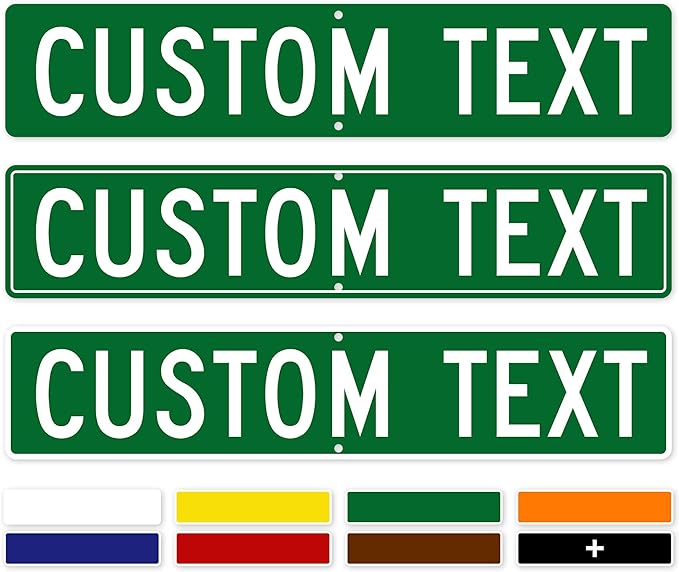 Custom Street Sign, Road & Address Sign, 8 Colors, Reflective Option, Mounting Options, 6x30 Inch, Thick Rust-Free AlumaBond, USA Made by My Sign Center, (Classic)…