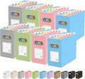 Oterri Cardboard File Organizer Box for Hanging File Folders Letter Size,File Box for Computer Desk,File Cabinet,Working Home,Office,Classroom (Colorblock, Letter Size - 8 Packs)