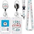 Phlebotomy Haematology Nurse Badge Reel Retractable with 360 Degrees Rotate Carabiner Clip Heavy Duty, ID Badge Holder with Detachable Lanyard, Funny ID Holder ID Clip Name Badge Clip Keychain