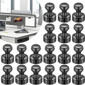 LOVIMAG Fridge Magnets 20Pcs Refrigerator Whiteboard Small Strong Magnet Classroom Kitchen Accessories Decorative Locker Set Decor Must Haves Office Calendar Refrigerador Magnetic Cute Crafts Black