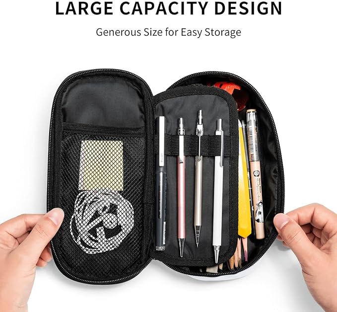 Colorful Soccer Pencil Case Big Capacity Storage Pencil Pouch Stationery Bags With Zipper Portable Pen Holder Box Organizer For Boys Girls Teens Student College School Office Supplies