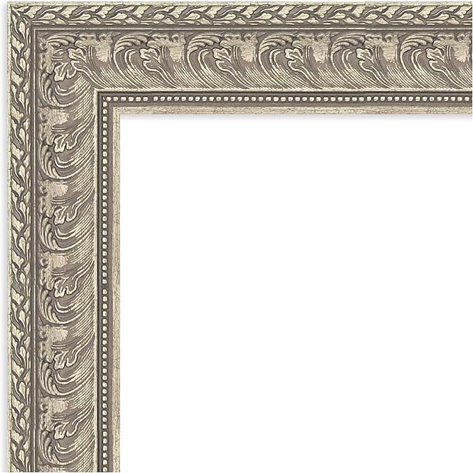 Amanti Art Silver Framed Magnetic Board 39x47 X-Large Vision Board for use with Magnets, 100% Metal Sheet to Display Items as Office Decor or for Home Organization in mudroom, Kitchen or Kids Room
