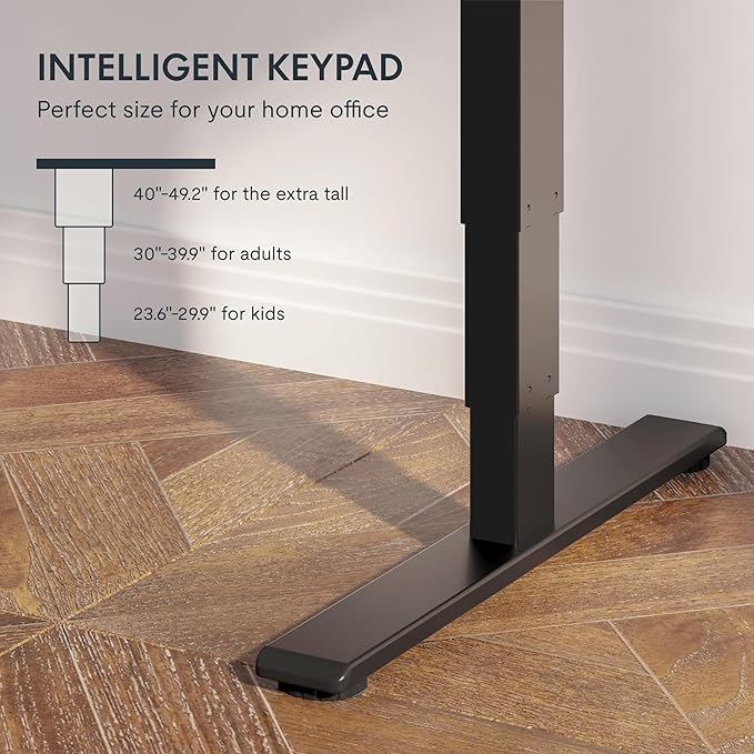 FLEXISPOT E6 3-Stage Dual Motor Electric Standing Desk 48 x 30 Sit Stand Up Desk, Holds 220 lbs, Adjustable Height w/Memory Presets, One-Piece Brown Wood Grain Desktop & Black Frame, Ships in 2 Boxes