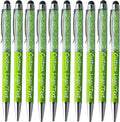 Yucold Customized Pens with Name/Logo - Touch Screen Stylus Ballpoint Pen, Perfect for Weddings, Business & Personalized Gifts (Grass green,30)