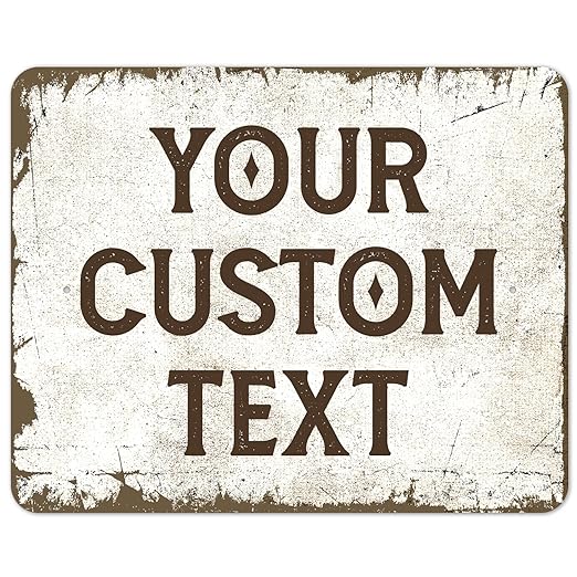 Rustic Custom Sign, Personalized Metal Signs, Gift for Him Men Dad, Man Cave, Indoor and Outdoor Use, Made in The USA