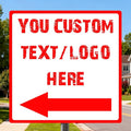 Custom Square Up Arrow Metal Signs - 28 * 28 inches - Rust-resistant metal, Optional reflective， for staircases、equipment signs、storehouse