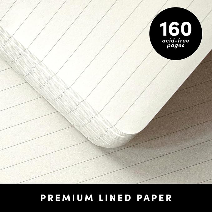PAPERAGE Lined Spiral Journal Notebook, (Golden Safari), 160 Pages, Hardcover Journal for Women & Men, Medium 5.5 in x 8 in - 100 GSM, Thick Paper, Spiral Notebook for Work, School & Journaling