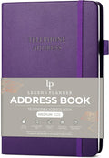 Legend Planner Address Book with Alphabetical Tabs –Telephone Contacts Book for Phone Numbers, Addresses, Passwords, Medium (Purple)