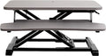 VIVO 26 inch Desk Converter, K Series, Height Adjustable Sit to Stand Riser, Dual Monitor and Laptop Workstation with Keyboard Tray, Gray Top, Black Frame, DESK-V026KG