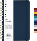 PAPERAGE Lined Spiral Journal Notebook, (Navy), 160 Pages, Hardcover Journal for Women & Men, Medium 5.5 in x 8 in - 100 GSM, Thick Paper, Spiral Notebook for Work, School & Journaling