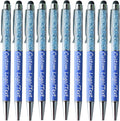 Yucold Customized Pens with Name/Logo - Touch Screen Stylus Ballpoint Pen, Perfect for Weddings, Business & Personalized Gifts (Lake blue,500)