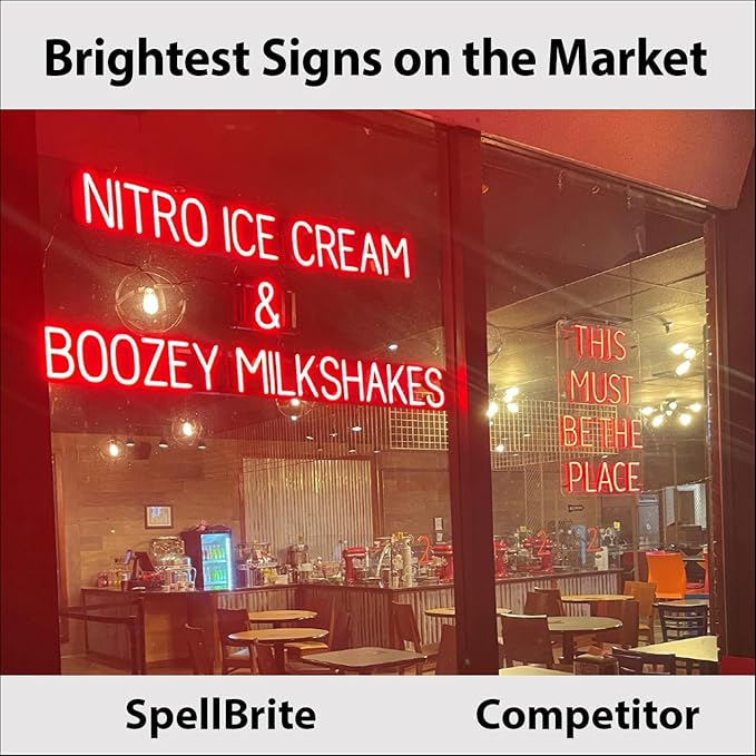 SpellBrite LOBBY Sign | Directional Sign with Neon Look, White LED Light Source | 20.4" x 6.3"