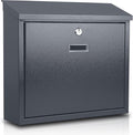 xydled Mail Boxes with Key Lock,Locking Mailbox Wall Mounted, Large Capacity, Galvanized Steel Cover Metal Postbox for House, 14 X 12.5 X 4.25 Inch, Grey