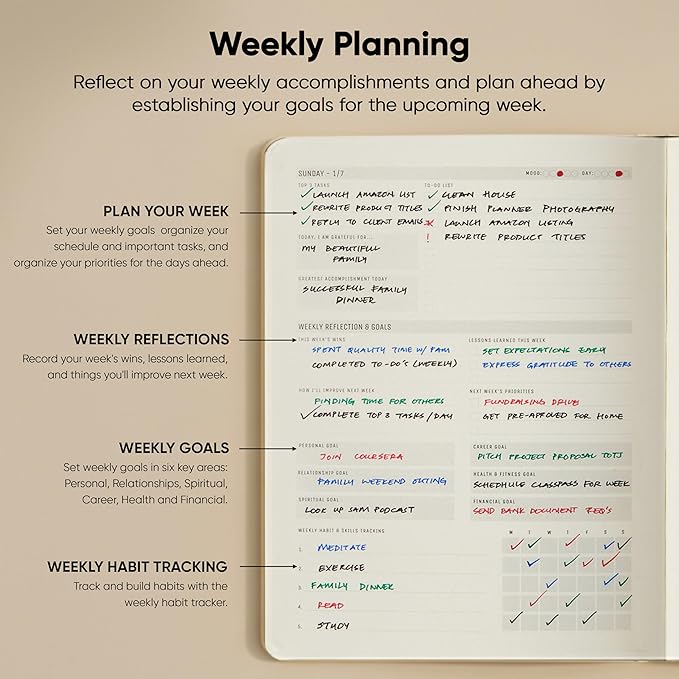 Dated, 2026 Planner, 8.5" x 11" - The #1 Productivity Planner to Achieve Your 2026 Goals - Planner 2026-2027 by PRODUCTIVITY STORE (A4, CREAM)