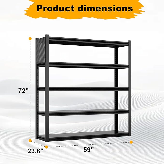 PLMFJQK 10 Sets Storage Shelves with Pegboard,72“*48" Wide 24”Heavy Duty Garage Shelving Units and Storage,Metal Shelving Adjustable Shelves,Garage Storage Rack,Industrial Utility Organization