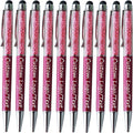 Yucold Customized Pens with Name/Logo - Touch Screen Stylus Ballpoint Pen, Perfect for Weddings, Business & Personalized Gifts (Wine red,100)