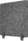 Stand Up Desk Store ReFocus Raw Clamp-On Acoustic Desk Divider Mounted Privacy Panel to Reduce Noise and Visual Distractions (Anthracite Gray, 23.6" x 16")