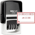 MaxMark Office Self Inking Date Stamp with Phrase Denied - Red Ink