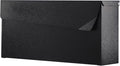 KYODOLED Wall-Mount Mailbox, Large Capacity Mail Box, Mailboxes for Outside, Galvanized Steel Rust-Proof Metal Post Box, 14.56" x7" x4.13" Black