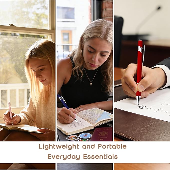 CRME Colored Motivational Pens Set Black Ink Ballpoint Pens Funny Office Supplies Engraved Pen Inspirational Quotes Cool Gifts for Coworkers Unique and Unusual Gifts