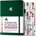 Clever Fox Planner 2nd Edition – Colorful Weekly & Monthly Goal Planner, Time Management & Productivity Organizer, Undated, A5 (Forest Green)