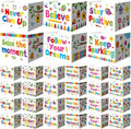 Honoson 24 Pcs Bulk Inspirational Privacy Folders for Students Cardboard Test Privacy Boards Motivational Words Desk Dividers Shield for Classroom School Study Supplies, 6 Styles(Energetic)