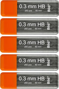 Bild Premium 1250 Leads of 0.3 mm HB Mechanical Pencil Lead Refills (HB Mega, 0.3 mm)