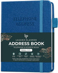 Legend Planner Address Book with Alphabetical Tabs – Mini Telephone Address Book for Phone Numbers, Addresses, Email Contacts, Passwords & Important Dates –Small Size,11x14.5cm,Hardcover (Mystic Blue)