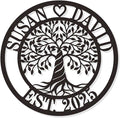 HYTSIGN Personalized Tree of Life Metal Sign, Custom Tree of Life Wall Art, Medium Size, Metal Material, Perfect for Wall Decor, Home Gifts Indoor and Outdoor, Wedding, Anniversary, Couple, Family